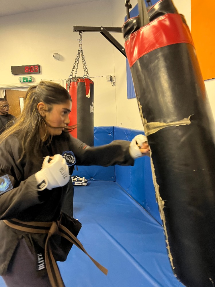 Student practising martial arts techniques at Shuhari Self Defence in Berkshire