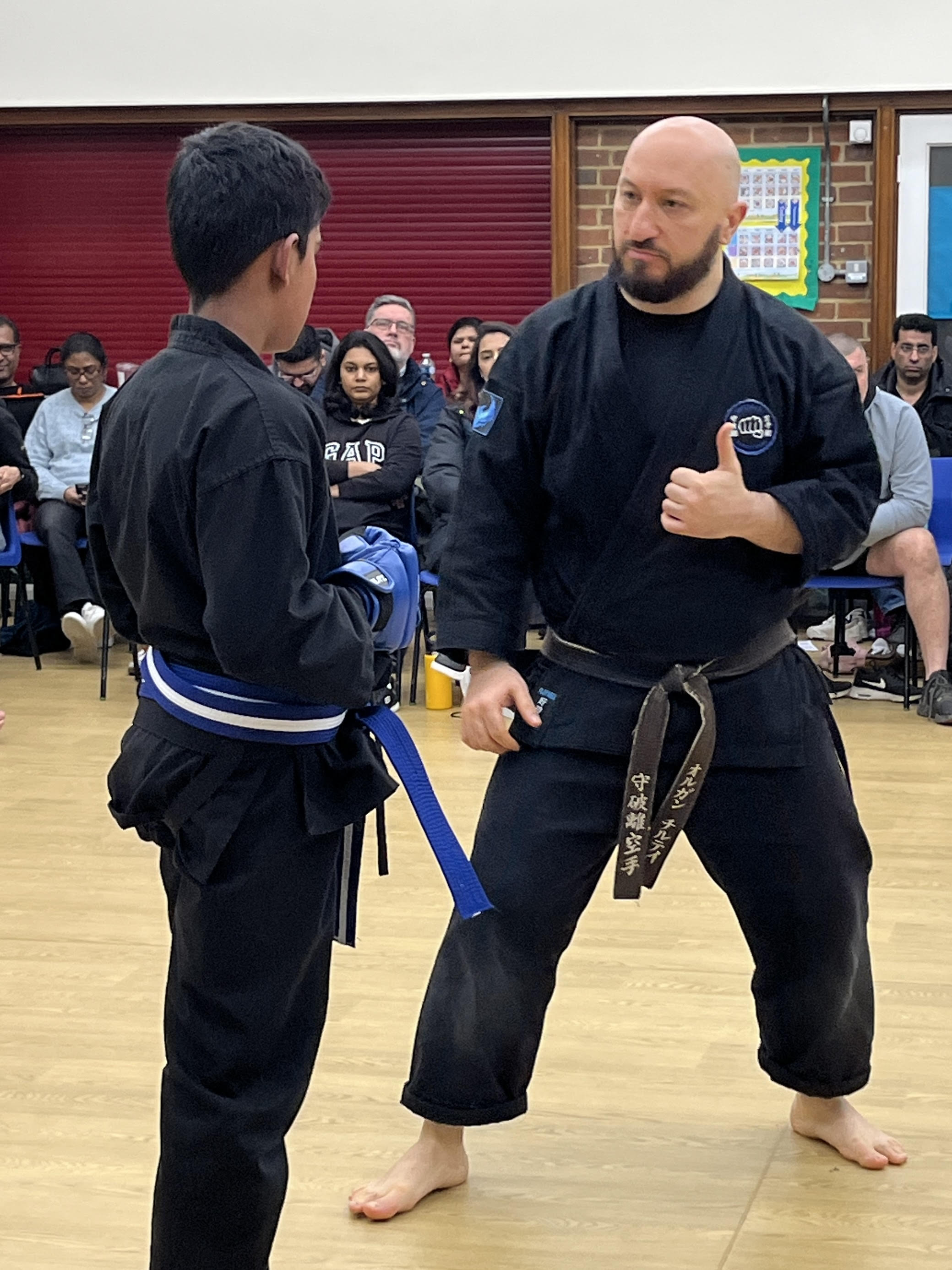 Student sparring during a martial arts class at Shuhari, building self-control