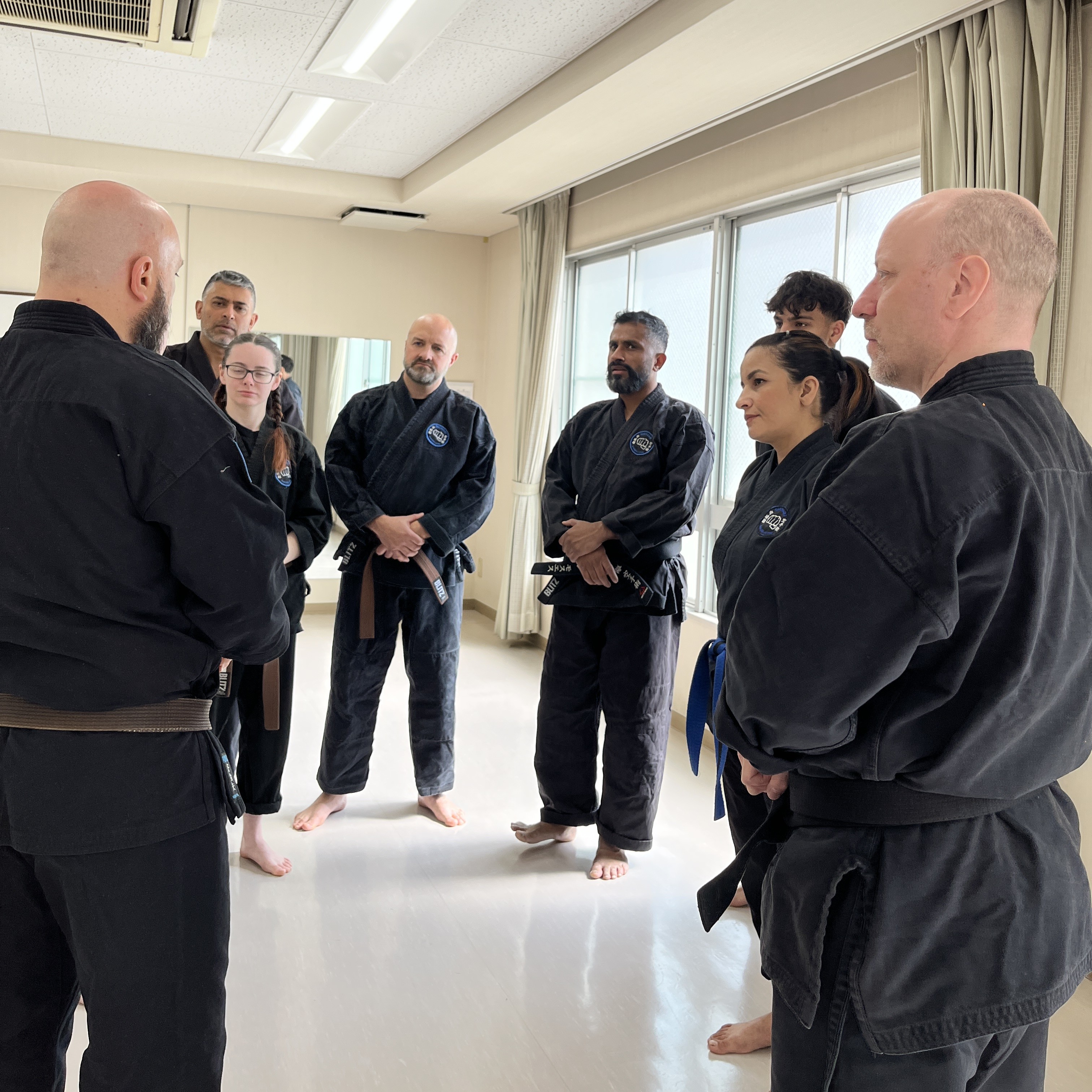Brian Southon of Shuhari Self Defence Cippenham  before a karate class