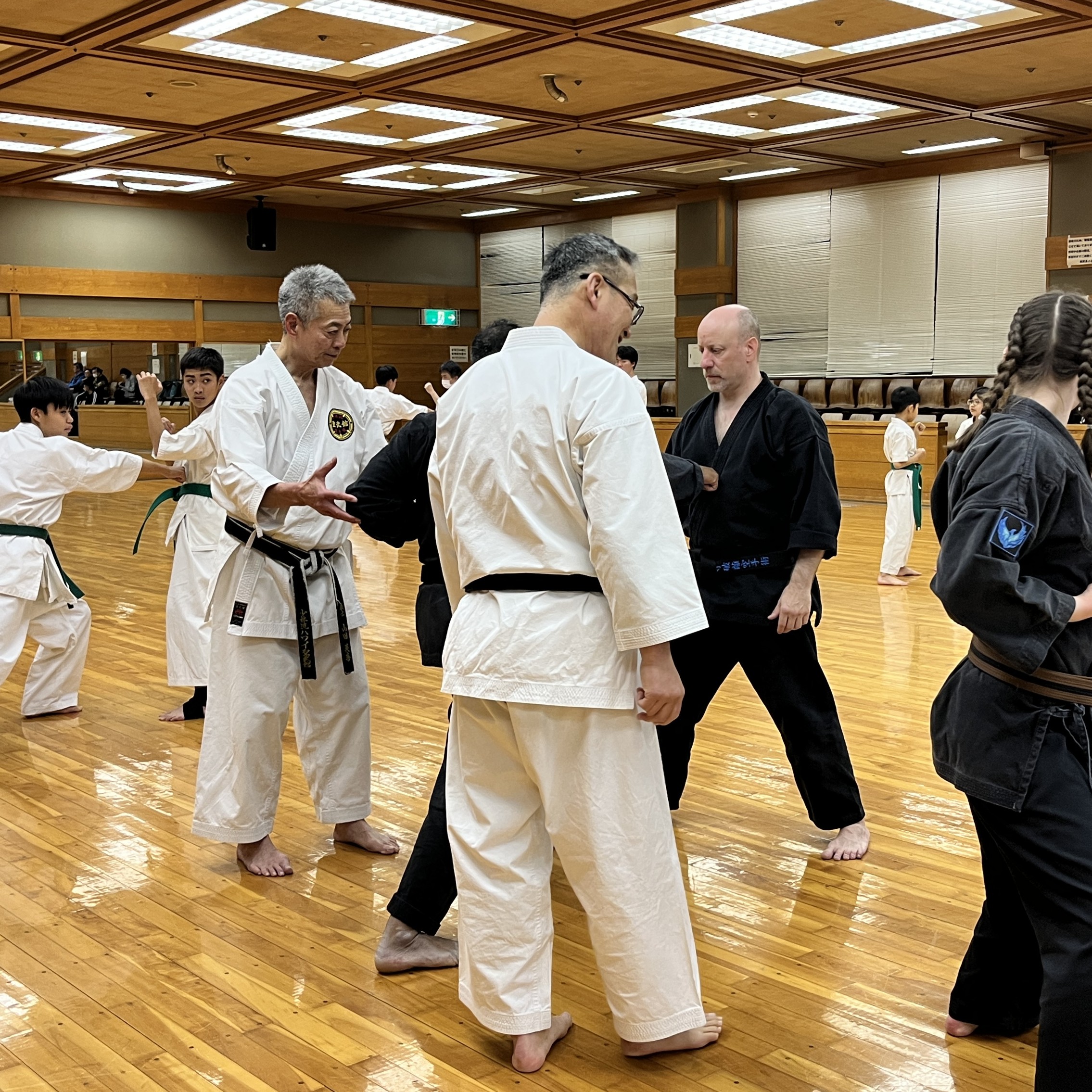 Brian Southon of Shuhari Self Defence Cippenham learning Karate in Nagoya Japan from Hideki Yamada Sensei