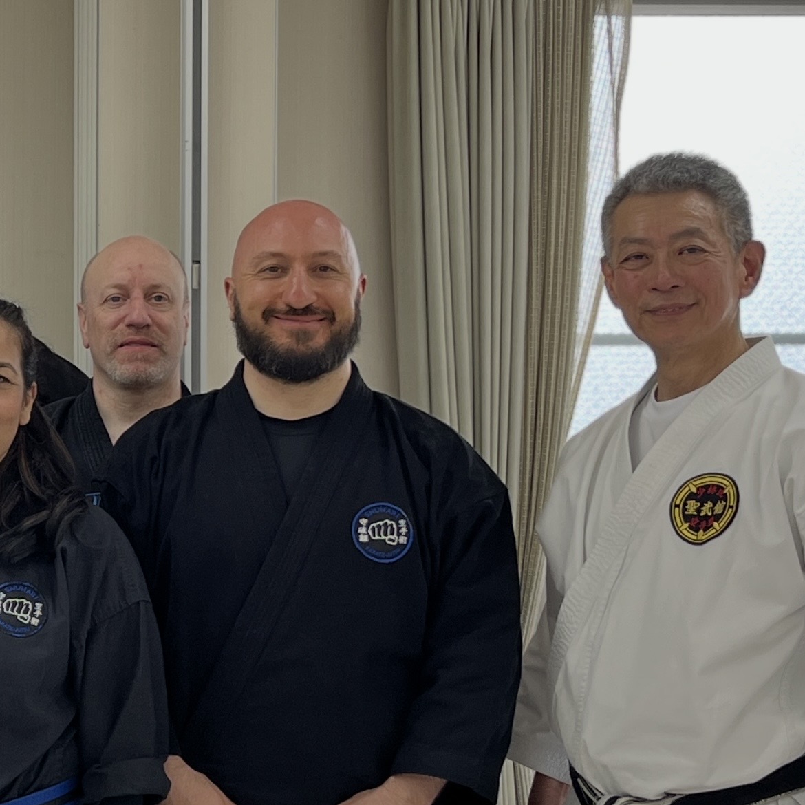 Brian Southon of Shuhari Self Defence Cippenham with Sensei Olgun & Hideki Yamada Sensei in Nagoya Japan