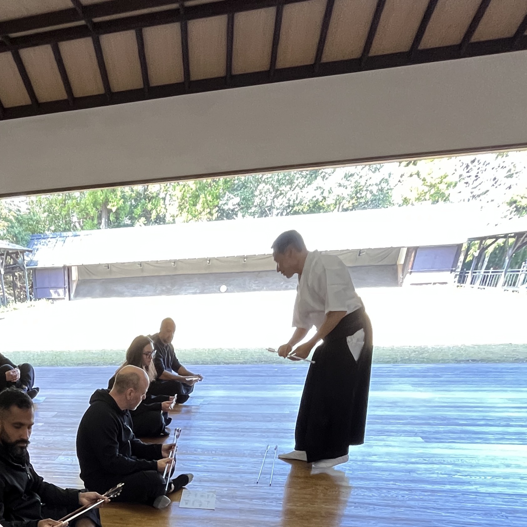 Brian Southon of Shuhari Self Defence Cippenham learning traditional Japanese archery in Japan