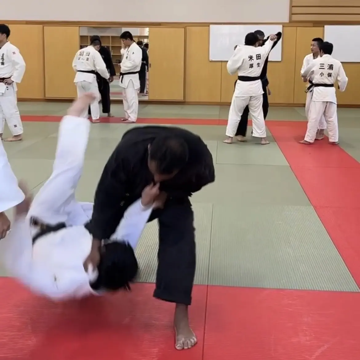 John Moses of Shuhari Self Defence Bracknell learning Judo throws in Kogakkan school Japan John Moses of Shuhari Self Defence Bracknell learning Judo throws in Kogakkan school Japan