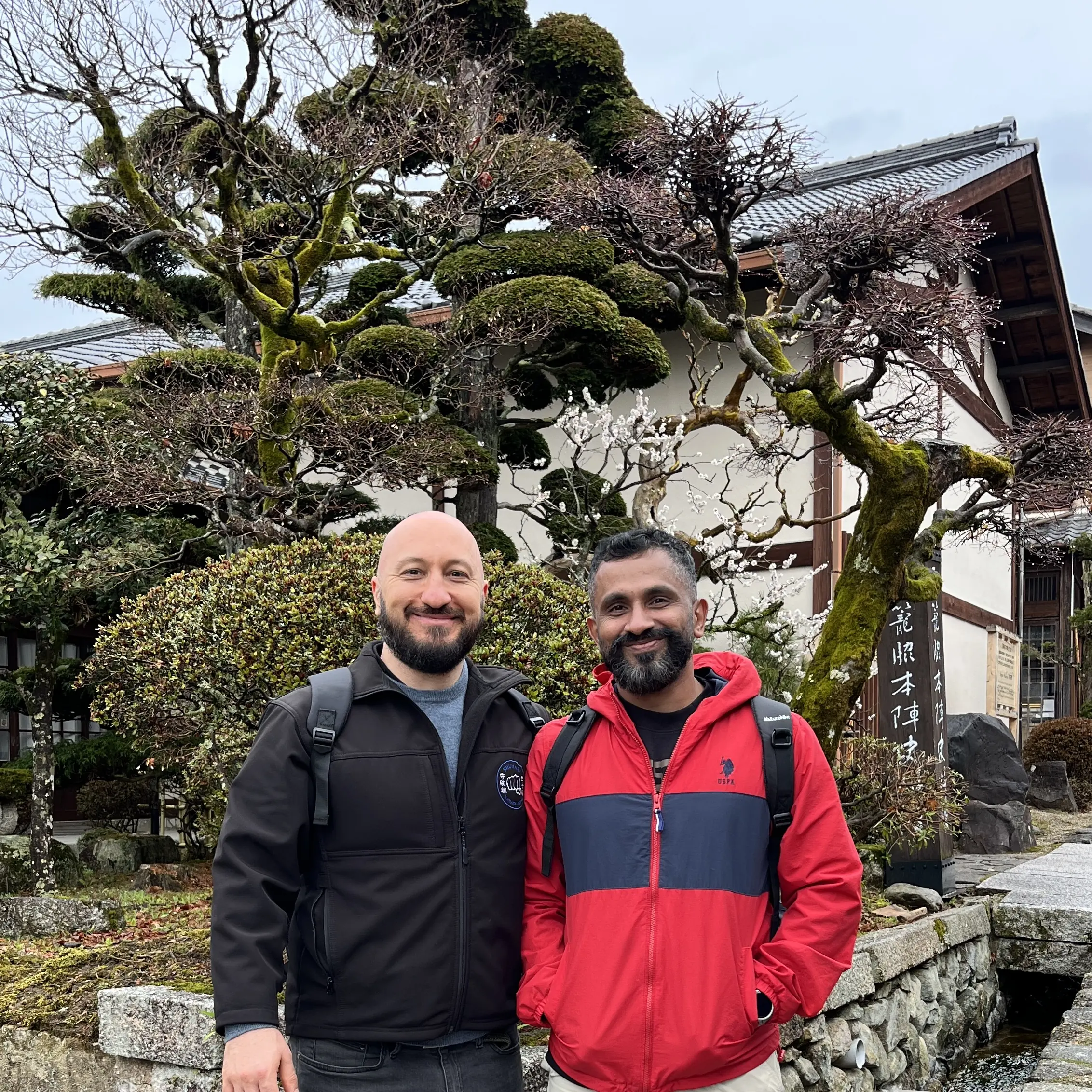 John Moses of Shuhari Self Defence Bracknell with his instructor Olgun Tiltay hiking in the Nakasendo Trail Japan John Moses of Shuhari Self Defence Bracknell with his instructor Olgun Tiltay hiking in the Nakasendo Trail Japan