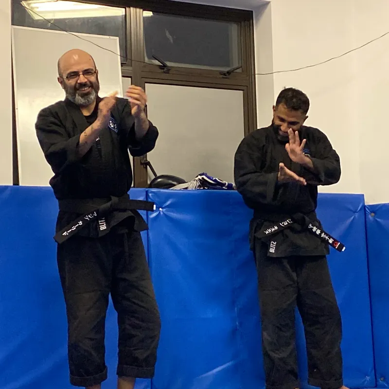 Majid Khalid of Shuhari Self Defence Slough after his grading